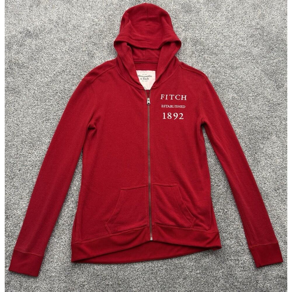 Vintage Y2K Abercrombie & Fitch Full Zip Hoodie M/L Skater Streetwear Spell Out